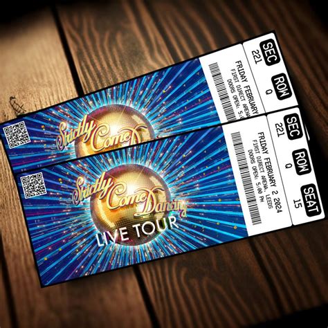 Printable Strictly Come Dancing Ticket Live Tour Show Pass Surprise ...