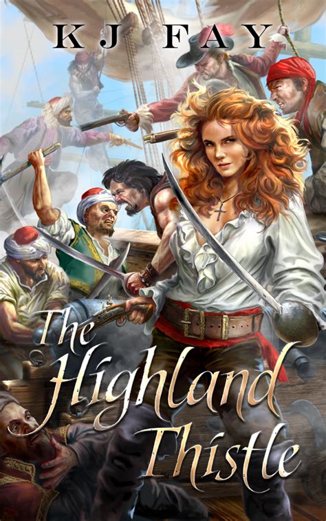 Illustrated Pirate Book Cover The Highland Thirstle - Books Covers Art