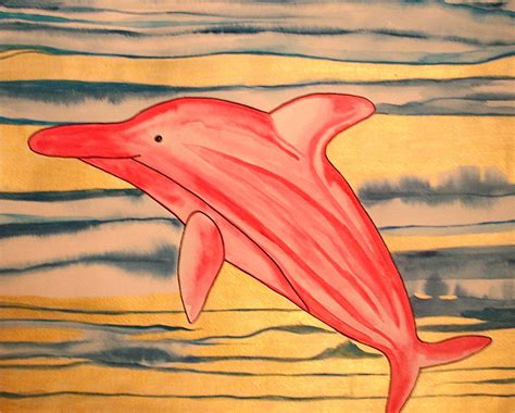 Pink Albino Dolphin Painting by Erika Swartzkopf | Fine Art America