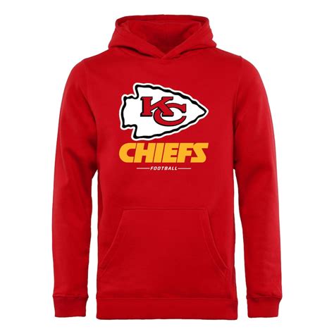 NFL Pro Line Kansas City Chiefs Youth Red Team Lockup Hoodie