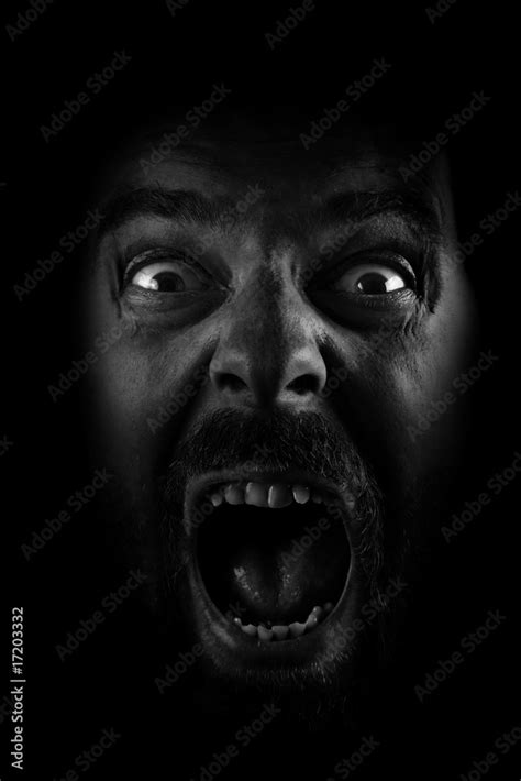 Scream of spooky scary dark horror face Stock Photo | Adobe Stock