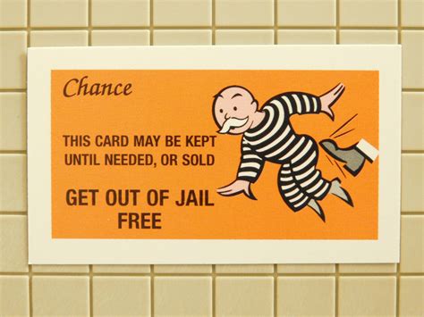 Genuine Monopoly "Get Out of Jail Free" Card (ONE, Your Choice) | eBay