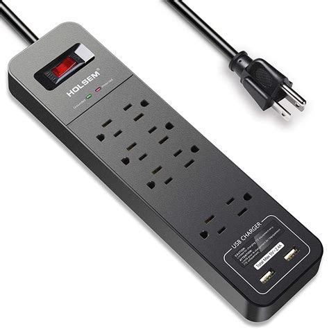 Surge Protector 8 Outlets 2 Smart USB Ports - Buy Surge Protector, Power Strip, Multi-outlets ...