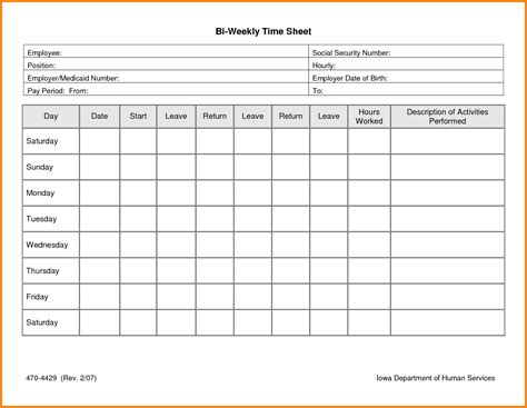 Thejagielskifamily: Weekly Time Sheets Free Printable