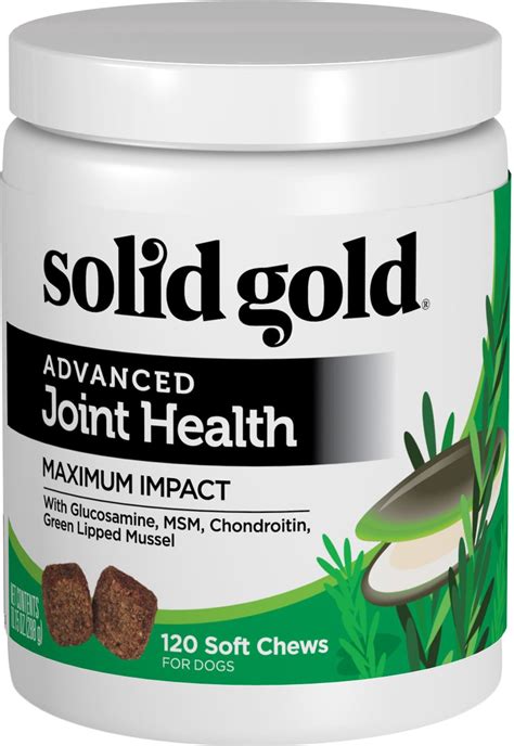 SOLID GOLD SUPPLEMENTS Advanced Joint Health Maximum Impact Soft Chews Grain-Free Dog Supplement ...