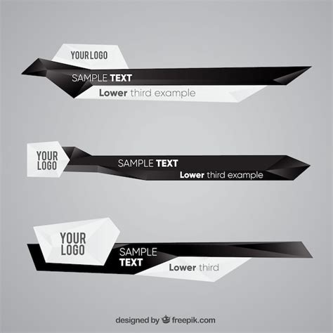 Premium Vector | Creative lower thirds with text