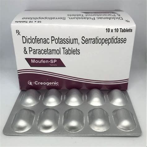 Diclofenac Potassium and Serratiopeptidase Tablets | Creogenic Pharma