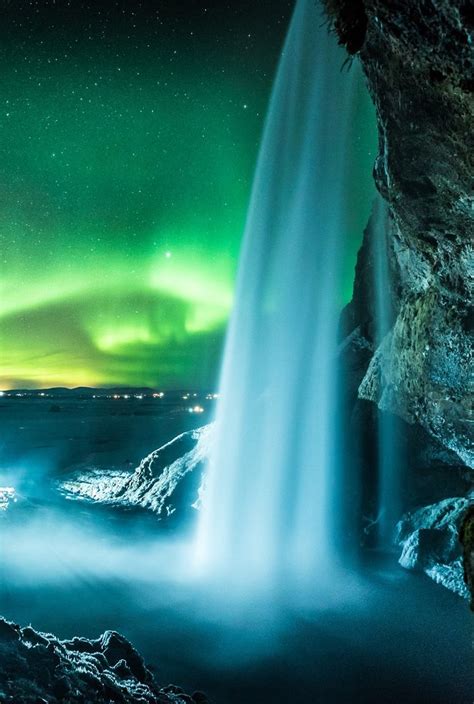 Northern Lights was seen over Seljalandsfoss Iceland | Seljalandsfoss ...