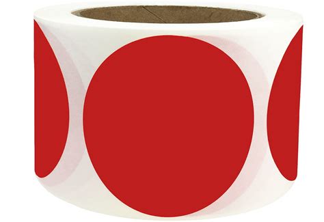 Red Circle Dot Stickers | 2.5" Inches Round | 500 Pack - Walmart.com