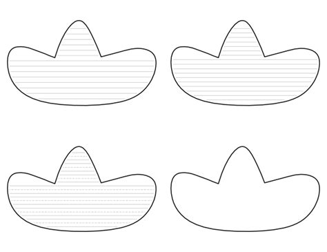 Free Printable Sombrero-Shaped Writing Templates