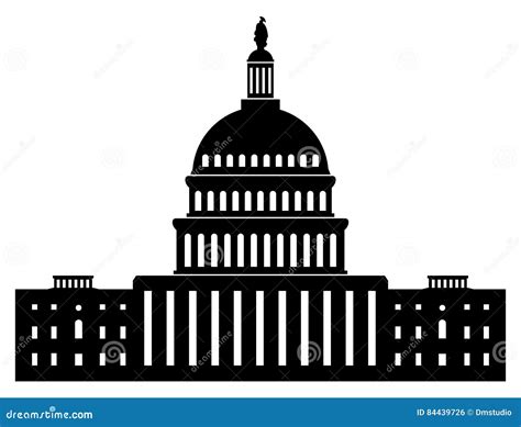 Icon of Capitol Building Washington Dc American Congress, Vector Stock ...