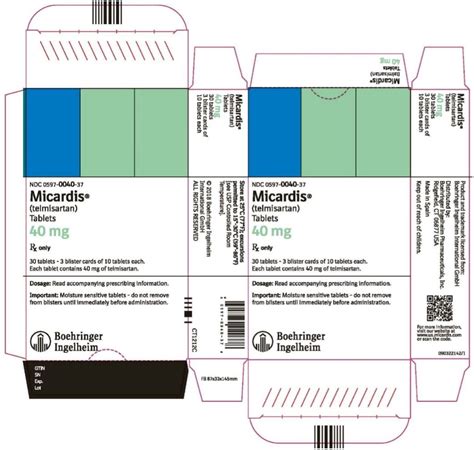 Micardis - FDA prescribing information, side effects and uses