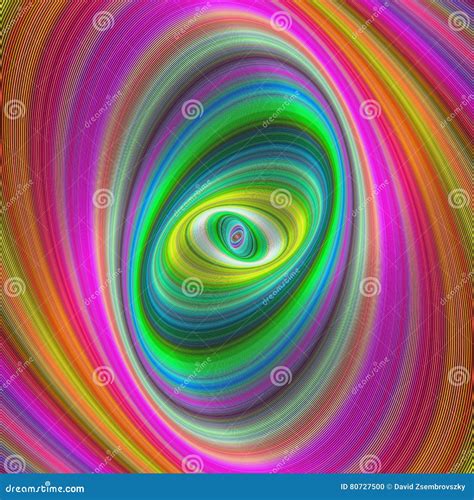 Abstract Colorful Elliptical Geometric Digital Art Stock Vector ...