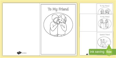 Card Templates with Special Words on Friendship | Printable