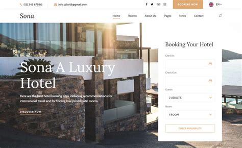 Responsive Bootstrap Hotel Website Templates | ThemeWagon