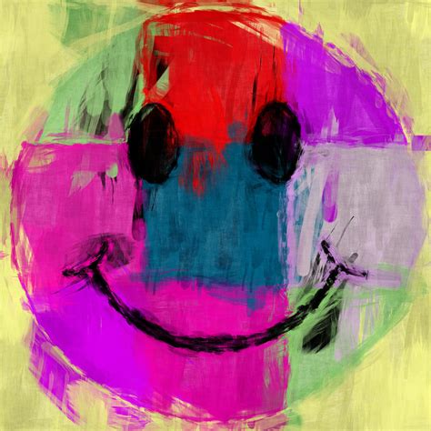 Patchwork Smiley Face Digital Art by David G Paul