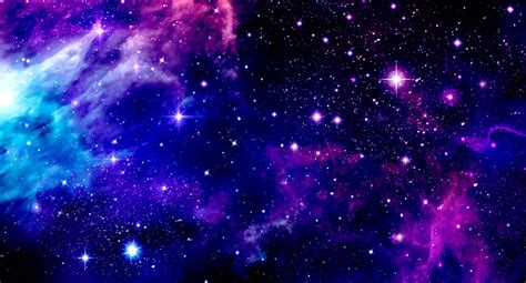 Outer Space Universe Nebula Stars Star Cluster Blue Purple Pink Bright Astronomy Science Stock ...