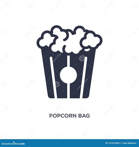 Popcorn Bag Icon on White Background. Simple Element Illustration from Cinema Concept Stock ...