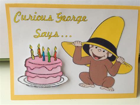 Curious George Birthday Card