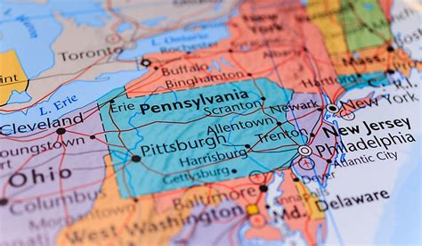 Which States Border Pennsylvania? - WorldAtlas