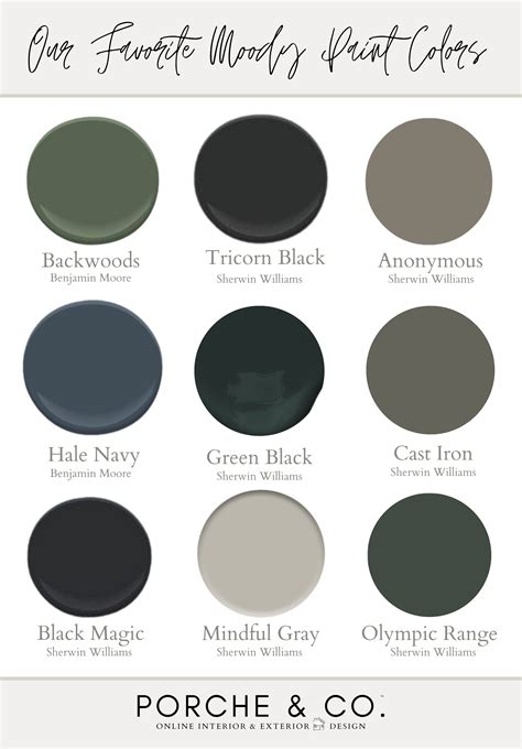 Porche Tips & Tricks: Our Favorite Moody Paint Colors — Porche & Co.