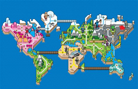World Map | QuickHoney | Pixel art games, Cool pixel art, Pixel art