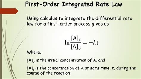 Chem 2 - Chemical Kinetics IV: The First-Order Integrated Rate Law