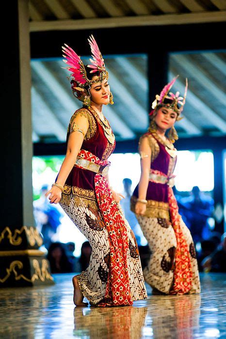 Two Women Performing a Traditional Javanese Dance at The Sultan's Palace, Kraton, Yogyakarta ...