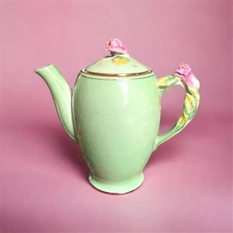 ROYAL WINTON -GRIMWADES "Rose Bud" Tea Coffee Pot - 6” Made in England c.1930 $199.00 - PicClick