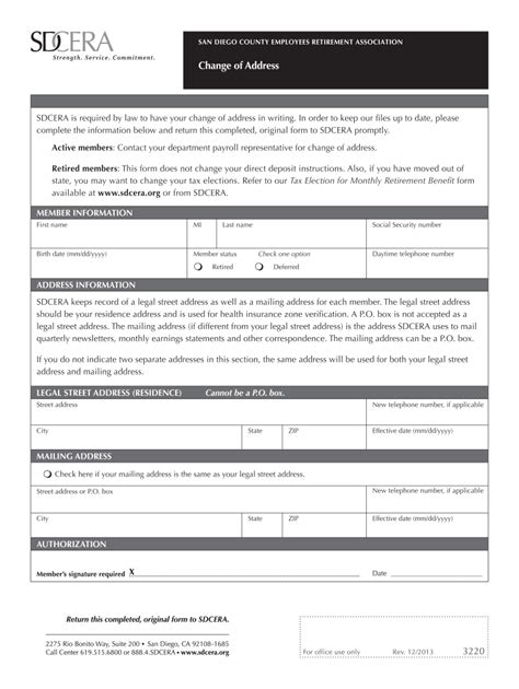 San Diego County Tax Assessor Change Of Address Form - CountyForms.com