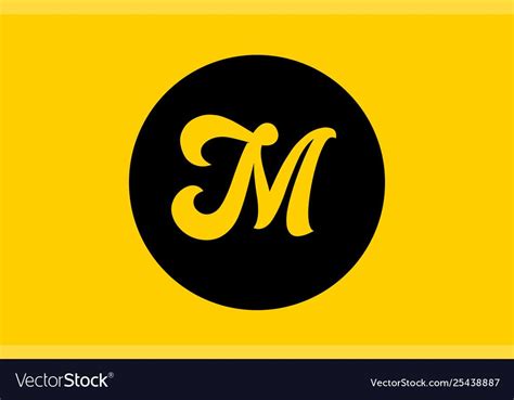 Yellow m letter alphabet logo icon design with Vector Image , #Ad, # ...