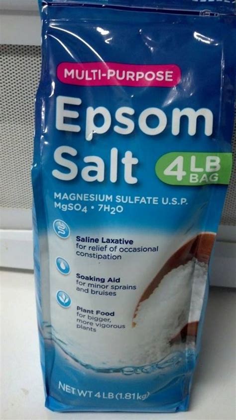 MULTI-PURPOSE EPSOM SALT MAGNESIUM SULFATE 4LB BAG (1.81KG) | Magnesium ...