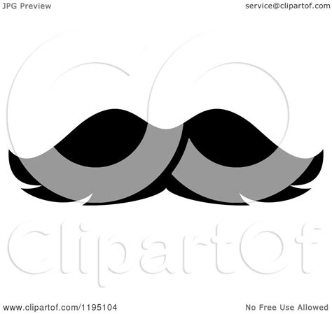 Clipart of a Black Moustache 5 - Royalty Free Vector Illustration by ...