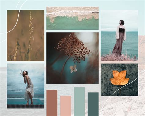 Season Plant And Girl Fashion Mood Board | Mood Board Template