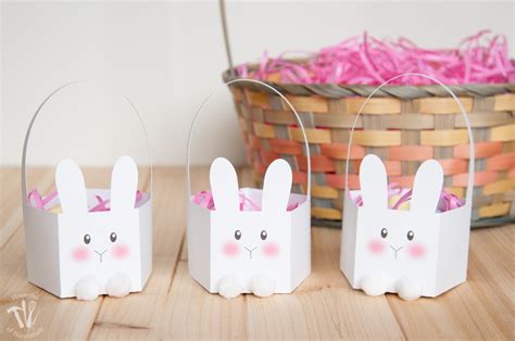 Printable Bunny Easter Baskets - Houseful of Handmade