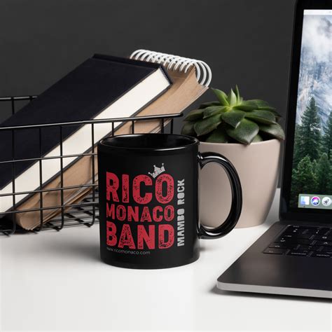 Rico Monaco Band Mambo Rock Black Glossy Coffee Mug | Rico Monaco Band