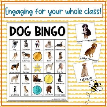 Dog Bingo Game - 35 Unique Cards and Dog Breeds Included by Busy Bee Puzzles