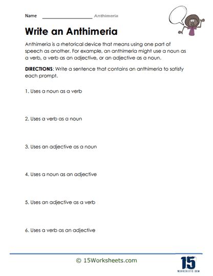 Anthimeria Worksheets - 15 Worksheets.com