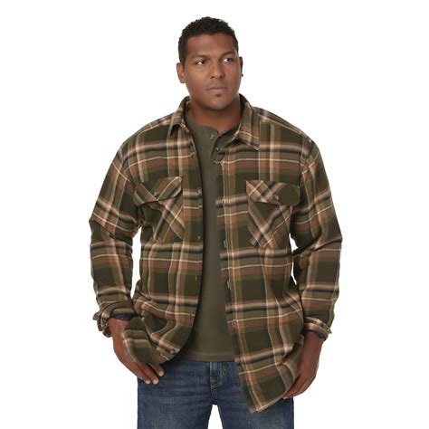 Outdoor Life Men's Big & Tall Flannel Shirt Jacket - Plaid | Shop Your Way: Online Shopping ...