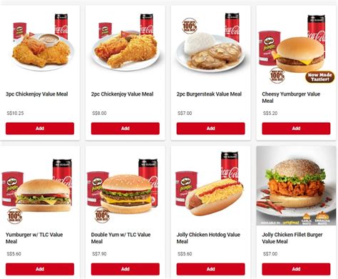 Jollibee Singapore Menu Prices Updated 2023