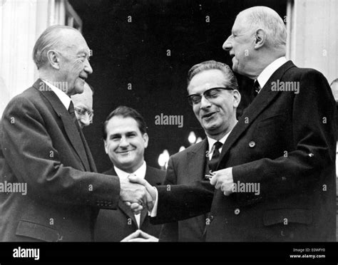 Charles de Gaulle visits Konrad Adenauer Stock Photo - Alamy