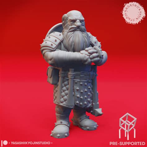 3D Printable Duergar - Knuckles - Tabletop Miniature (Pre-Supported) by Yasashii Kyojin Studio