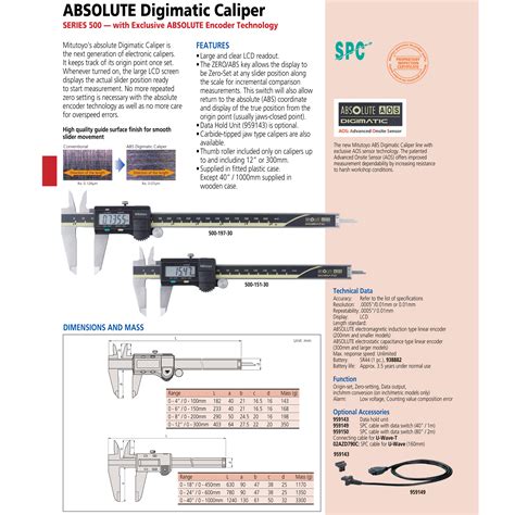 MITUTOYO 500-196-30 Absolute Digital Caliper 500-196 6" / 150mm Without ...