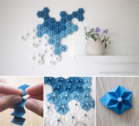 Wanddeko: DIY 3D Paper Wall Art - Paula Pünktchen