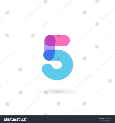 Number 5 Logo Icon Design Template Elements Stock Vector 443949934 : Shutterstock