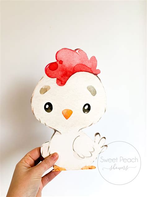 Chicken Farm Baby Shower Chick Rooster Stand up Decor Stand - Etsy