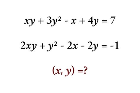 Solve A System Of Quadratic Equations By Elimination