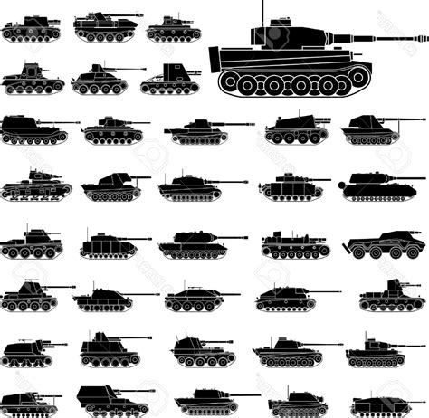 Tank Silhouette Vector at Vectorified.com | Collection of Tank Silhouette Vector free for ...