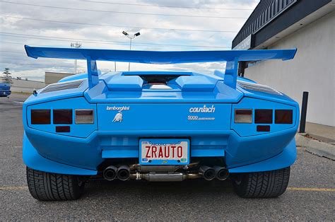 Baby Blue Lamborghini Countach 5000 QV with Quicksilver Exhaust - GTspirit