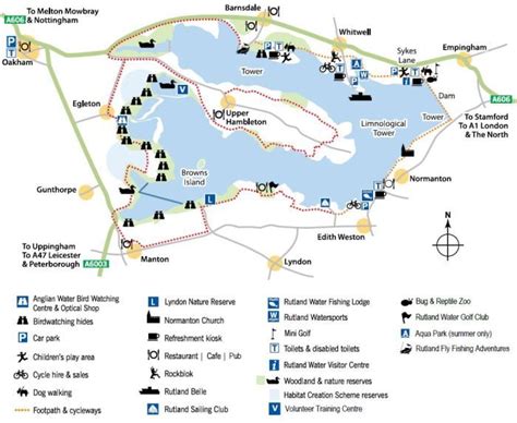 Map of Rutland Water Rutland Water, Oakham, Stamford, Peterborough ...